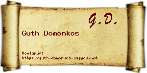 Guth Domonkos névjegykártya